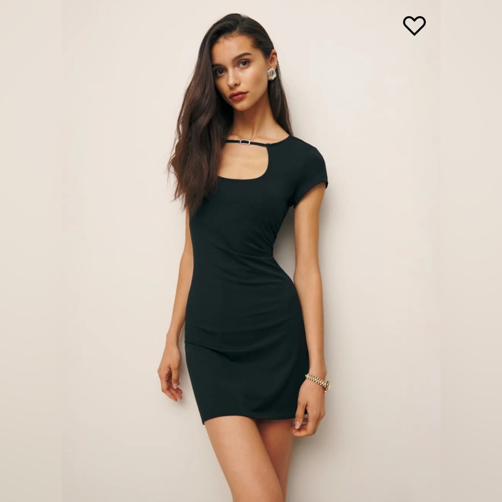 Reformation Oden Dress in Black